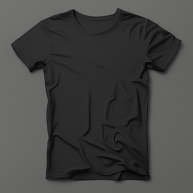 Photo fashion mockup black tshirt blank