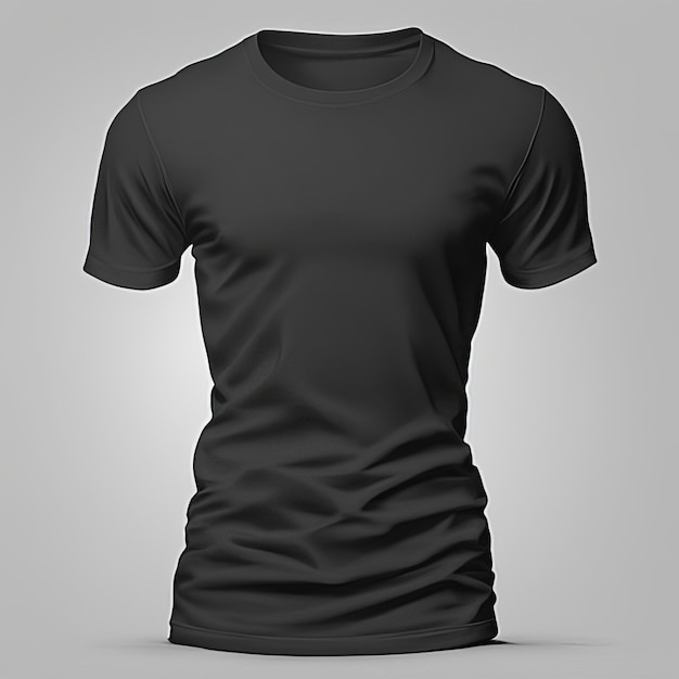 Fashion mockup black tshirt blank