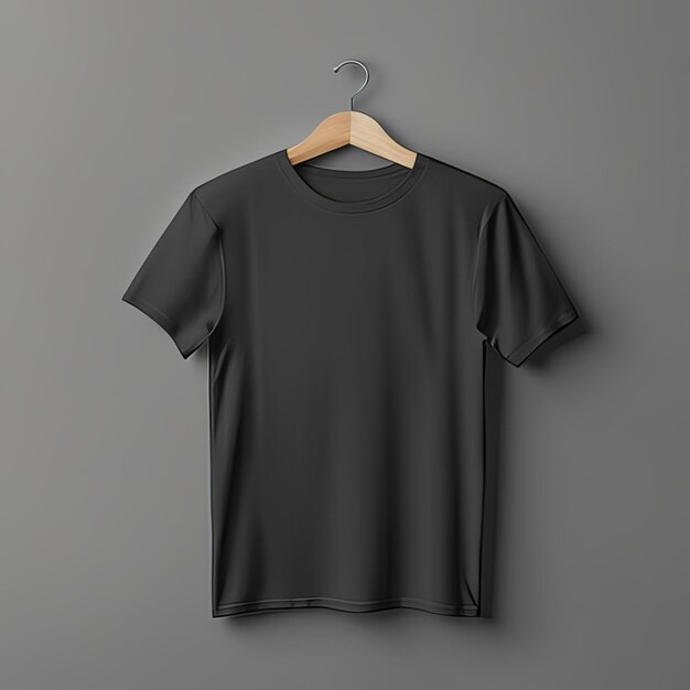 Fashion mockup black tshirt blank