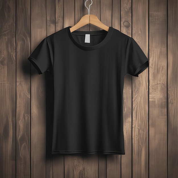 Fashion mockup black tshirt blank