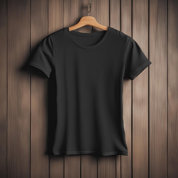 Fashion mockup black tshirt blank