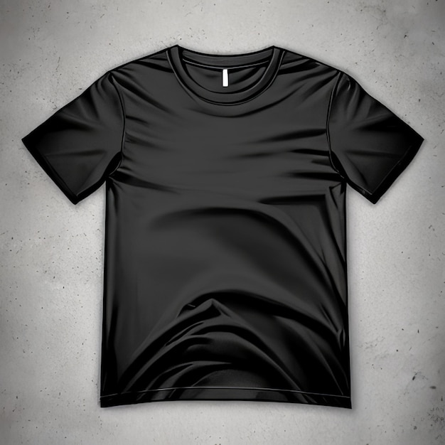 Fashion mockup black tshirt blank