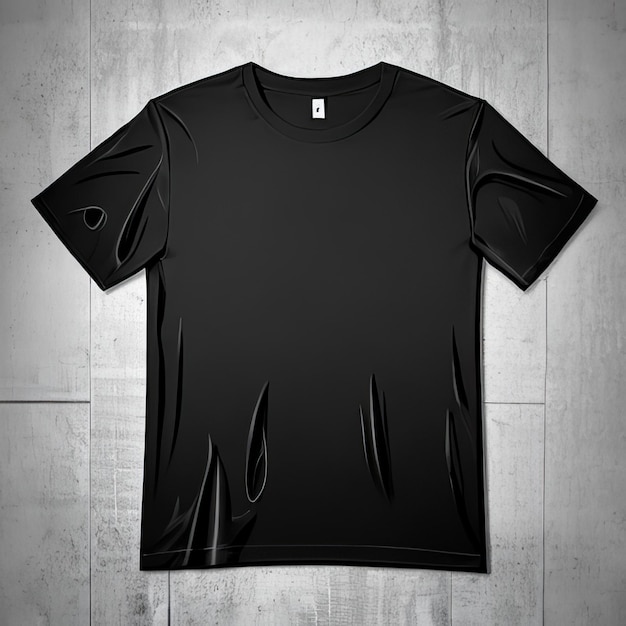 Fashion mockup black tshirt blank