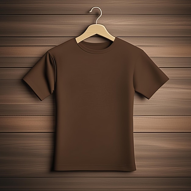 Fashion mockup brown tshirt blank