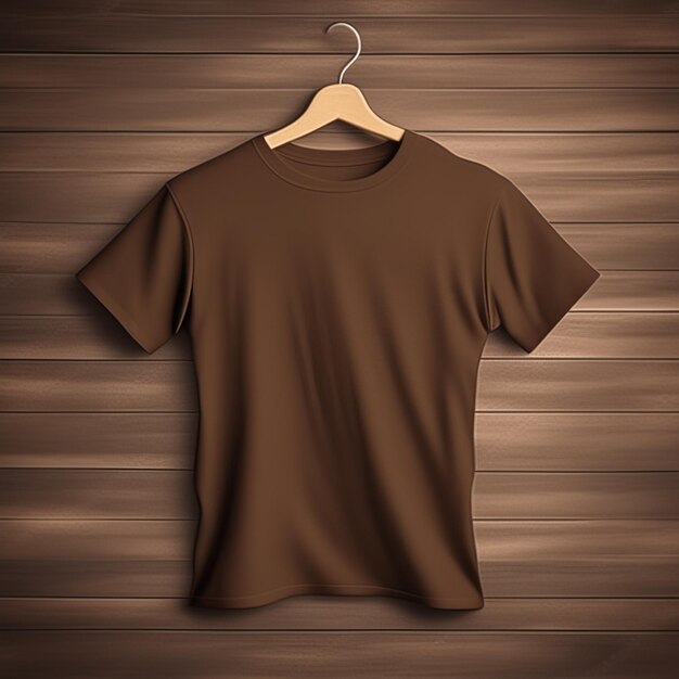 Fashion mockup brown tshirt blank