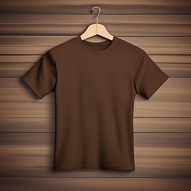 Fashion mockup brown tshirt blank