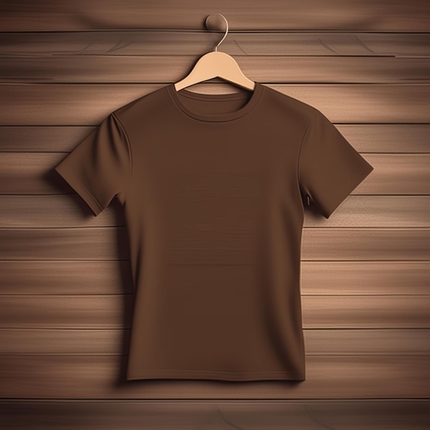 Fashion mockup brown tshirt blank