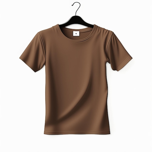 Fashion mockup brown tshirt blank