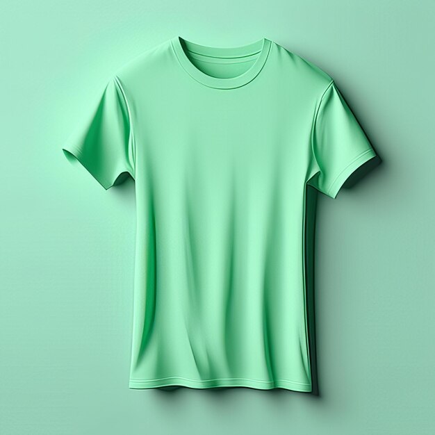 Fashion mockup mint green tshirt blank