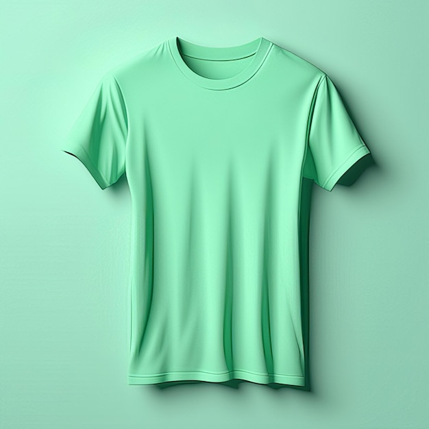 Fashion mockup mint green tshirt blank