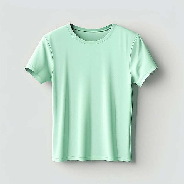 Fashion mockup mint green tshirt blank