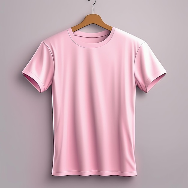 Fashion mockup pink tshirt blank