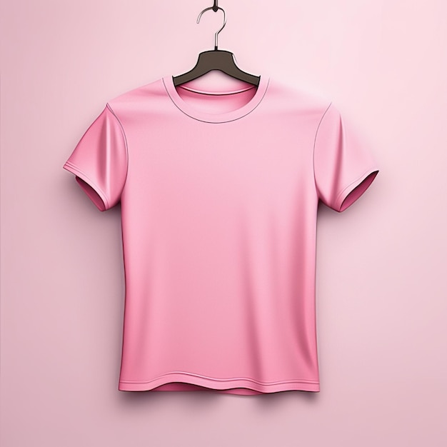 Fashion mockup pink tshirt blank