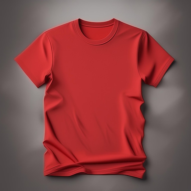 Photo fashion mockup red tshirt blank