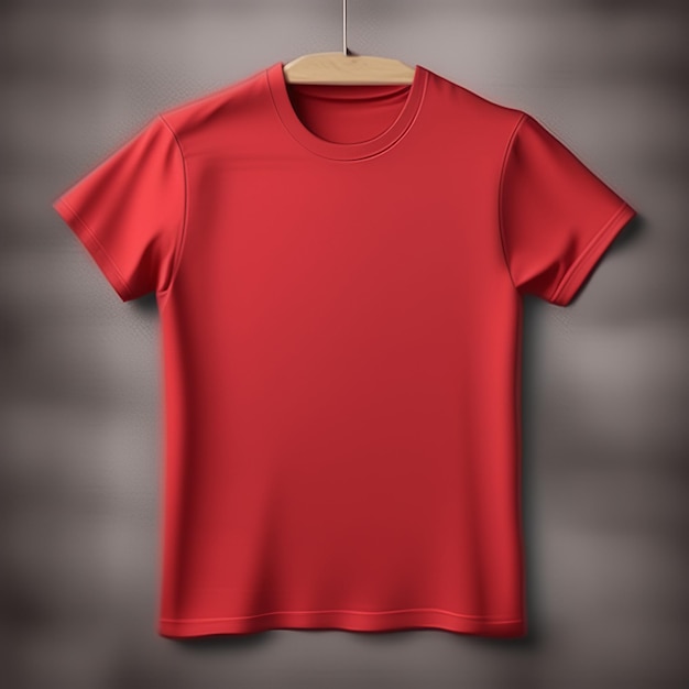 Fashion mockup red tshirt blank