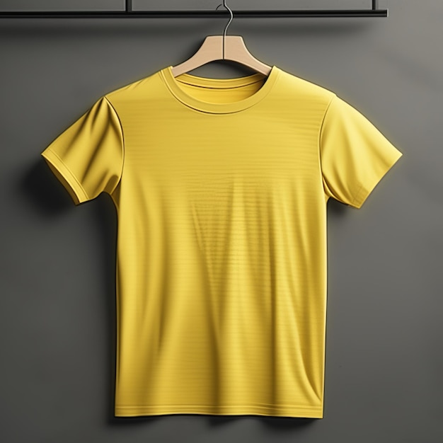 Premium AI Image | Fashion mockup yellow tshirt blank