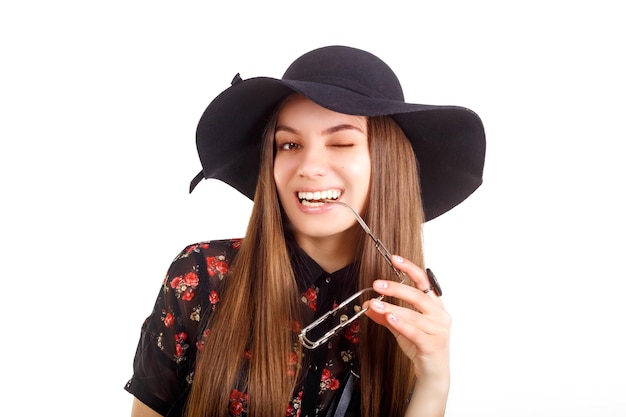 Fashion model in hat