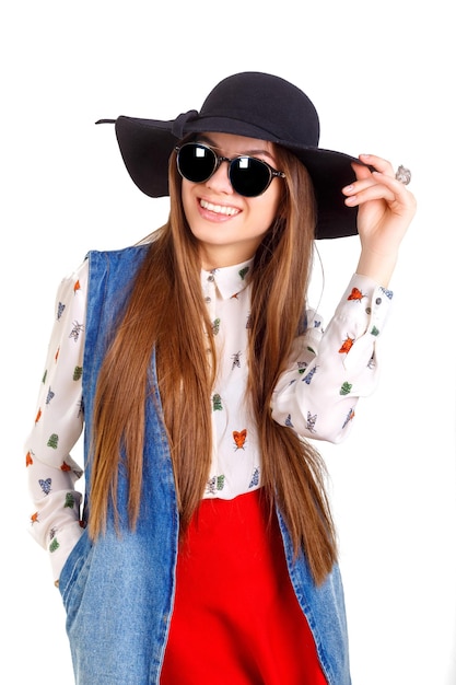 Photo fashion model in hat