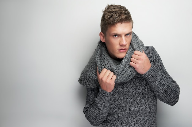 Fashion Model and Scarf