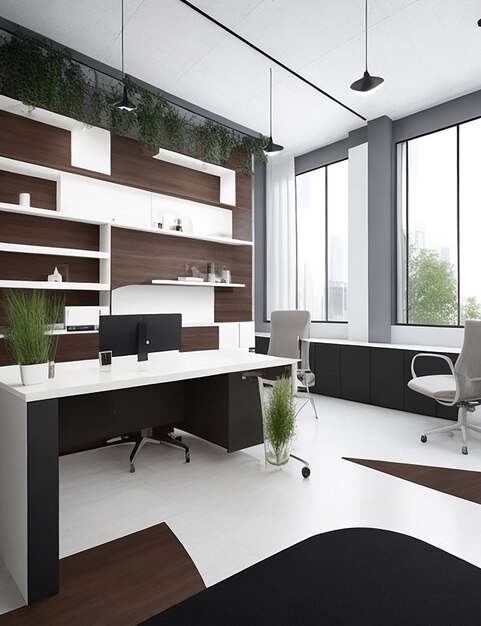 Fashion and modern office interiors