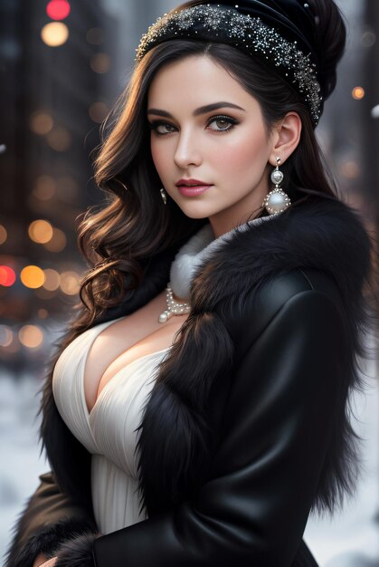 Fashion portrait of a beautiful woman