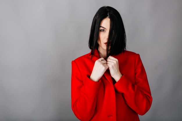 fashion portrait of beautiful young woman