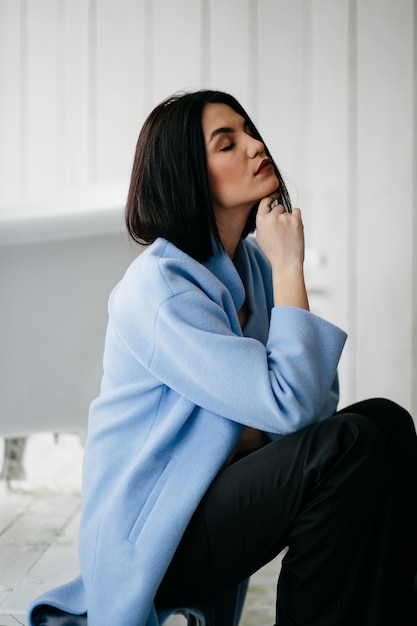 fashion portrait of beautiful young woman