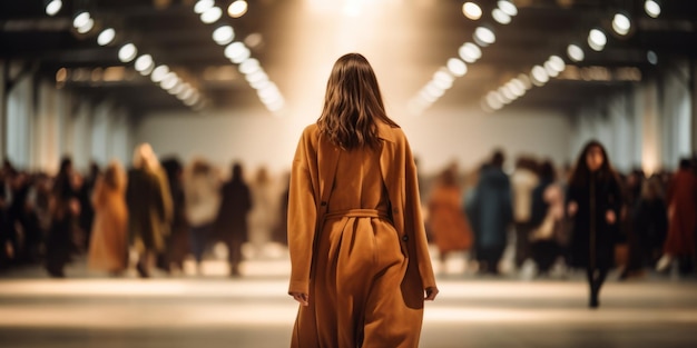 Fashion runway out of focusblur background