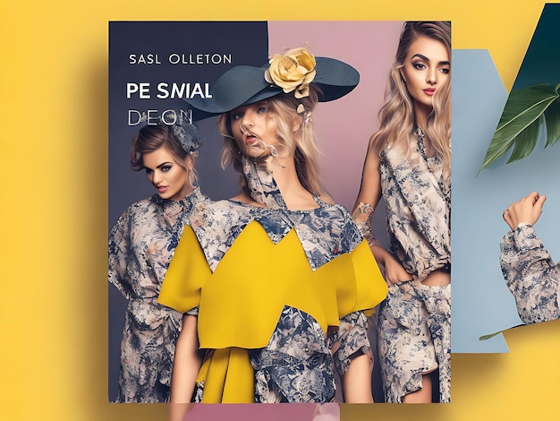 fashion sale Instagram social media post templates bundle