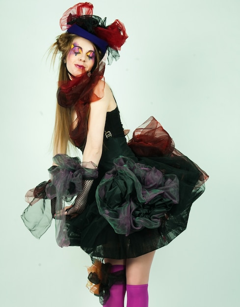 Fashion shot of woman in doll style