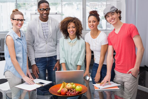 Fashion students working as a team 