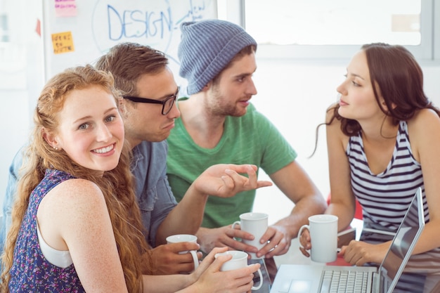 Fashion students working as a team 