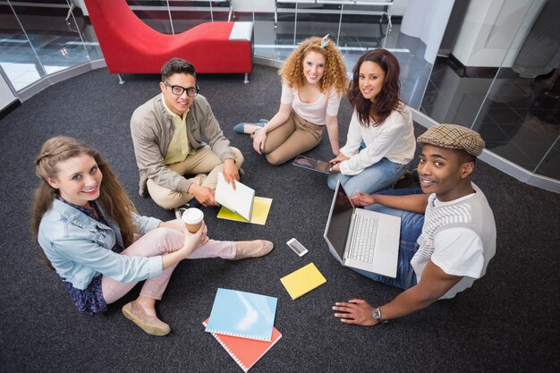 Fashion students working as a team 