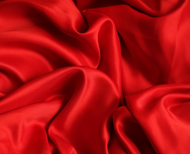 Fashion style Red fabric close up background