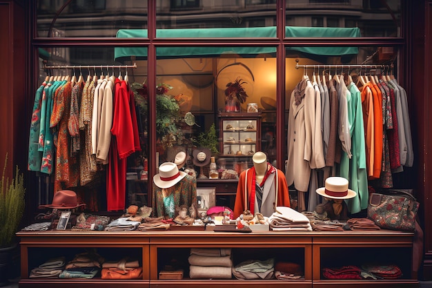 A fashion style shop displays all kinds of fashion products