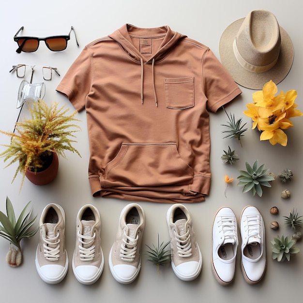 Photo fashion summer clothes chill flatlay