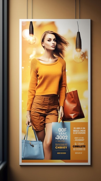 Foto modello di poster di moda modello di design modello di banner di poster di shopping