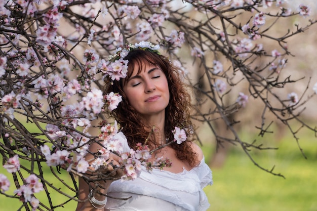 Fashion woman on nature