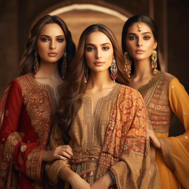 A Fashion women indian and pakistani drass wedding clothing