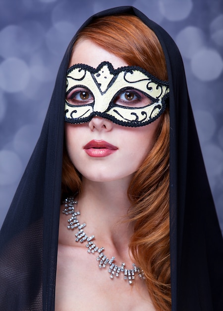 Fashion women with mask.