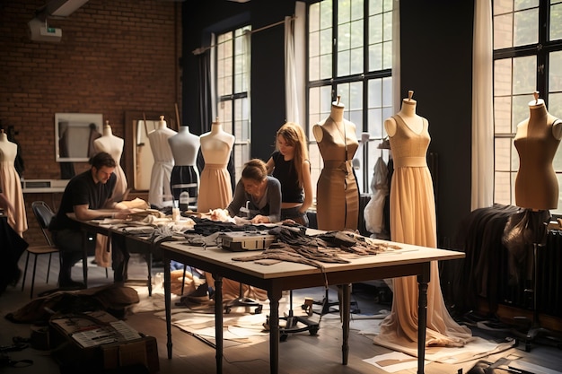 Фото Модный семинар с дизайнерами рабочей одежды манеки и одежда
