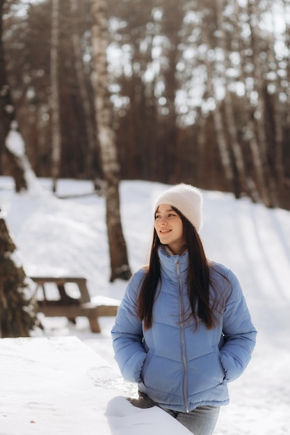 Fashion young woman in the winter time