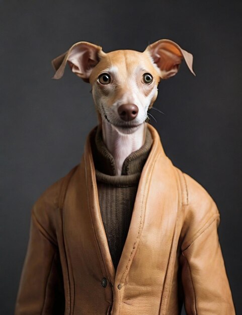 Photo fashionable canine hd 8k wallpaper stock photographic image