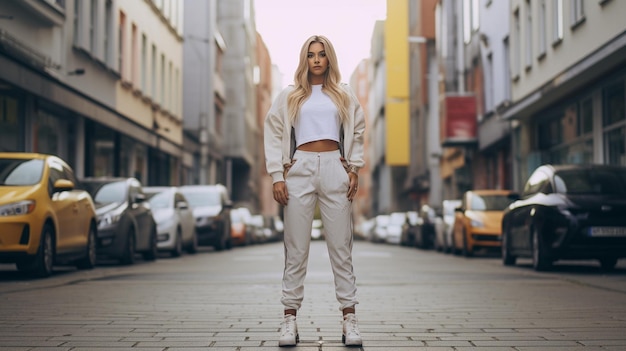 Fashionable girl on the street