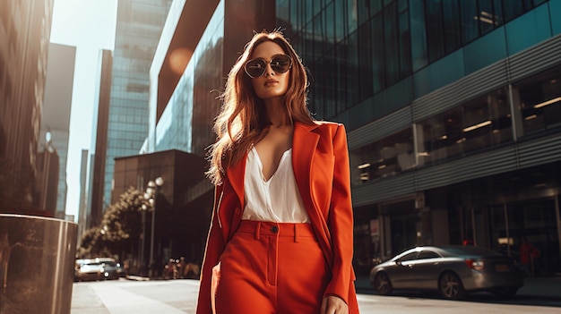 Fashionable girl on the street