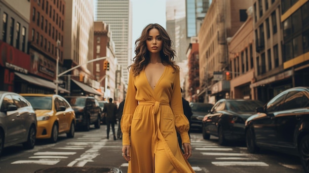 Fashionable girl on the street