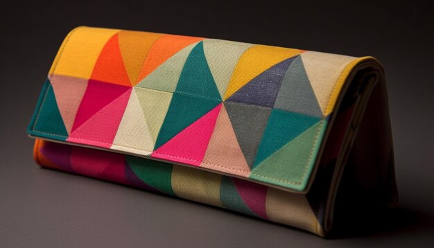 활기찬 다채로운 패턴의 패션 가죽 지갑 인공지능에 의해 생성 된 완벽한 선물 아이디어