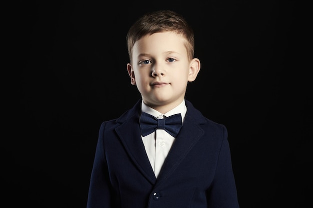 Fashionable little boystylish kid in suit