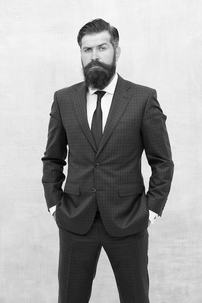 fashionable look of successful leader handsome man menswear shopping concept