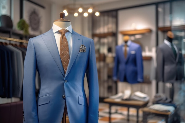 Fashionable mens suits clothing collection ai generated